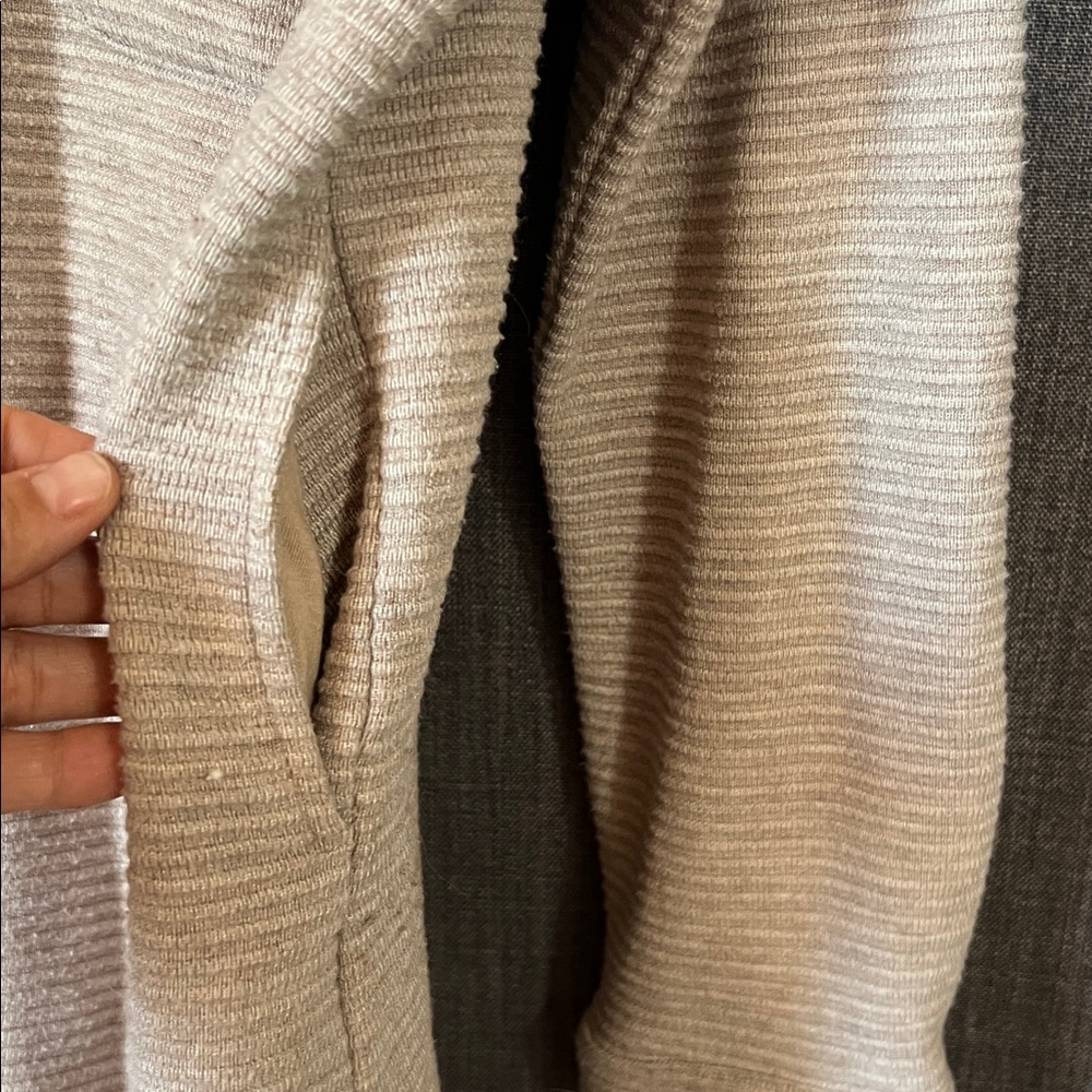 Thread & Supply Gray Beige Ribbed Button Down Coz… - image 5